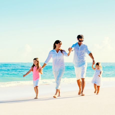 Family on the beach