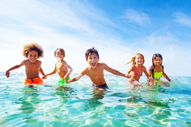 kids playing in the gulf